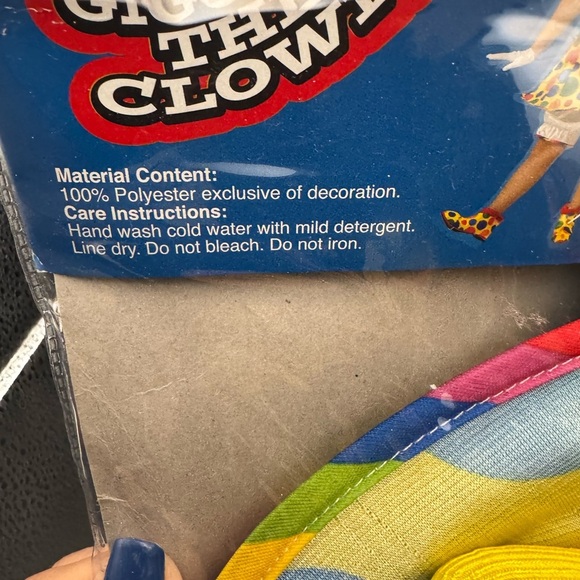 Giggles The Clown Plus Costume Includes Dress; Pantaloons And Shoe Covers Sz 22 - Picture 7 of 8